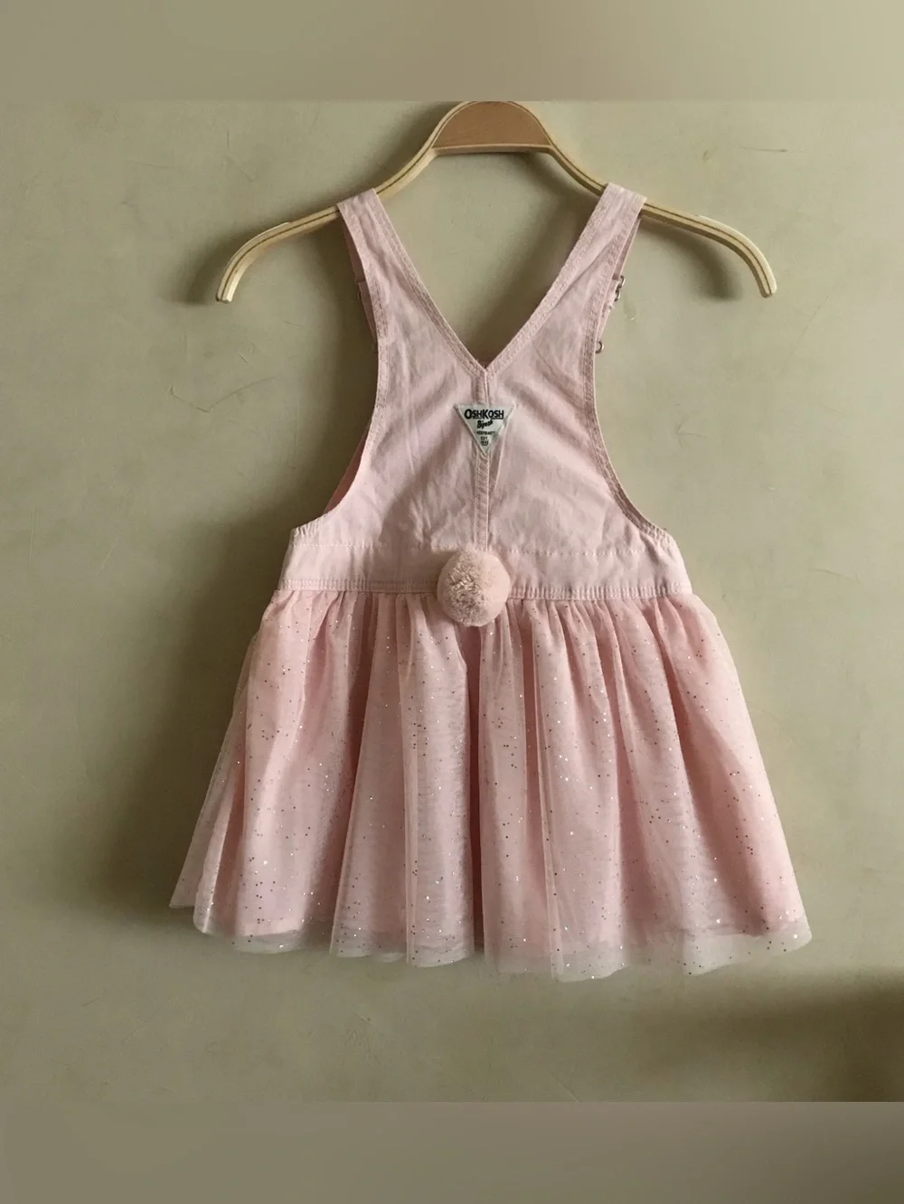 OshKosh B'gosh Light Pink Girls' Overalls Style Dress